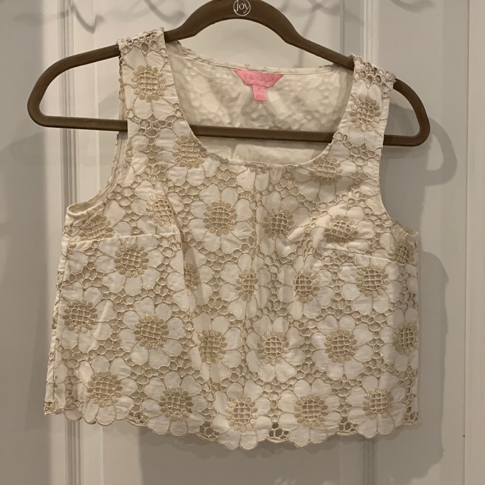Lilly Pulitzer Cropped Lace Top